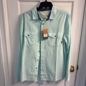 NWT Passenger Venture Recycled Cord Shirt - Blue Glass - M Men's